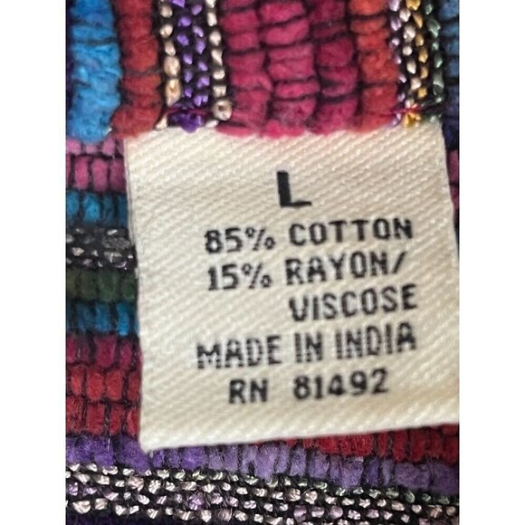 Tantrum Western Jacket L Pink Striped Retro Cowgirl Preppy Boho 80s Retro Cozy - Picture 3 of 11